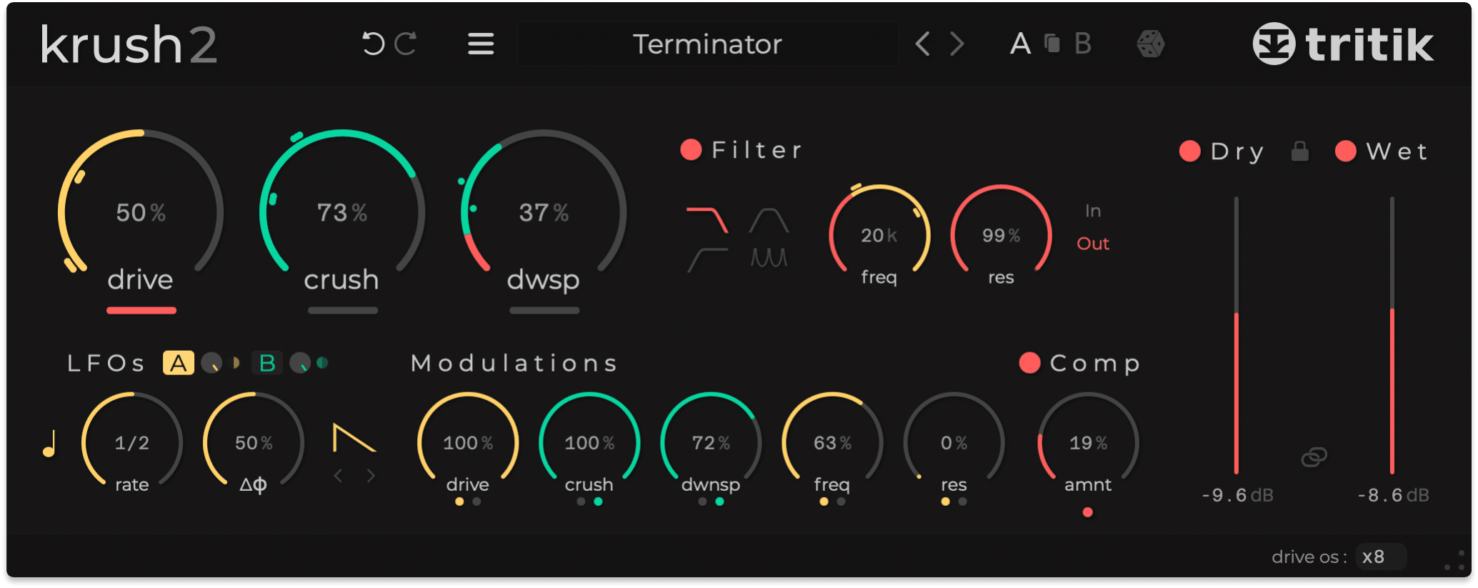 Krush2 user interface