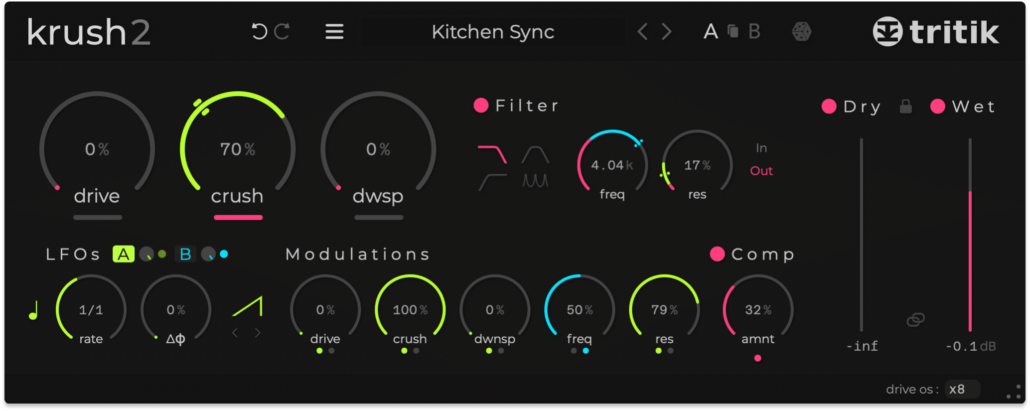 Krush2 - Bitcrusher & Downsampler Plugin by Tritik